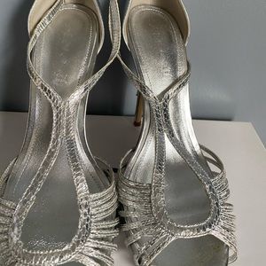Silver Aldo heels